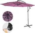 Produktbild: Ampelschirm Terni, Sonnenschirm Sonnenschutz, Ø 3m neigbar, Polyester/Stahl 11kg lavendel-rot ohne Ständer