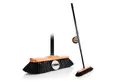 Produktbild: BigDean Kehrgarnitur 2 Stück Zimmerbesen mit Stiel 150 cm ausziehbar mit Rosshaar Borsten, Empfindliche Böden, (Set, 4-tlg., Besen + Teleskopstil), Effektiv, Schonend, Ergonomisch, Gründlich