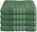 Produktbild: Schiesser Handtücher Milano aus 100% Baumwolle mit eleganter Bordüre in Hoch-Tief-Optik, Frottier (Set, 4-St), Made in Green
