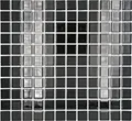 Produktbild: Mosaikfliese Glasmosaik schwarz Mosaikmatte MOS60-0304