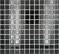 Produktbild: Mosaikfliese Glasmosaik schwarz Mosaikmatte Schwimmbadmosaik Poolmosaik ...