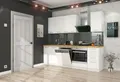 Produktbild: Küche Eko White Basic 240cm weiß Küchenzeile Küchenblock Einbauküche Singleküche