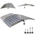 Produktbild: WORHAN Mobil Schwellenrampe Variable Höhenverstellung Ladeplattform Stufenrampen Rollstuhlrampe Alu Aluminium Rampe Türschwellenrampe TR87