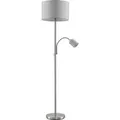 Produktbild: Lindby Stehlampe Colima 9626810 Modern in Alu aus Metall 2-flammig E27 Wohnzimmerleuchte