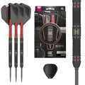 Produktbild: Target Darts Scope Swiss Point Steeldarts, 90% Tungsten Dart-Set, Barrel 01-23G | Steeldarts Set, Darts in Rot & Schwarz, Profi Dart-Set mit Swiss Points & Tool