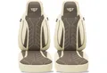 Produktbild: BREMER SITZBEZÜGE Autositzbezug für für Bürstner Eliseo Active (PLKT211), Set, Schonbezüge Sitzbezüge Fahrer und Beifahrer, in Beige/Braun