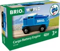 Produktbild: BRIO® Spielzeug-Lokomotive BRIO® WORLD, Blaue Batterie-Frachtlok