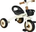 Produktbild: AIYAPLAY Dreirad, Kinderfahrrad mit verstellbarer Sitz, Laufrad mit Fahrradkorb, Klingel, Kinderrad mit Pedalen, Lauffahrrad für Kinder 2-5 Jahre, Metall, Weiß