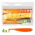 Produktbild: 4 Lieblingsk▒der Gummifische zum Zanderangeln mit Gummifisch 10 cm, Farbe Lieblingskoeder:Moehrchen