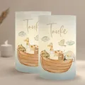 Produktbild: MeinBaby123® 10 Stück Windlicht-Tischdeko für Taufe - Arche für Jungen und Mädchen