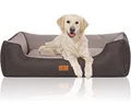 Produktbild: Knuffelwuff 14096-004 Hundebett Hundekörbchen Hundesofa Hundekissen Hundekorb Bezug Waschbar Luke Xl Schwarz-Grau