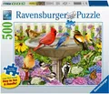 Produktbild: RAVENSBURGER PUZZLE*500 TEILE LARGE*AT THE BIRDBATH*RARITÄT*NEU+OVP