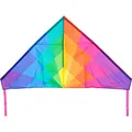 Produktbild: HQ Design - Delta 140cm, Kinderdrachen Flugdrachen Einleiner Drachen zum steigen Lassen, wenig Wind ab 5 Jahren, inkl. 17kp Polyesterschnur 40m auf Spule, 2-5 Bft (Rainbow)