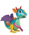 Produktbild: Dekofigur Drache mit Wackelkopf H. 33cm blau bunt aus Metall Formano Garten S25
