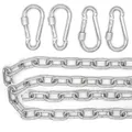 Produktbild: 2X 230kg Hängesessel Kette - 100cm Aufhängung - 4 Karabiner - Schaukel Hängem...