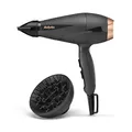 Produktbild: BaByliss Smooth Pro Föhn mit Diffusor – Leistungsstarker 2100 W Fön, hergestellt in Italien, Ionen-Technologie mit Anti-Frizz, 3 Temperaturen & 2 Geschwindigkeitsstufen, Schwarz, 6709DE