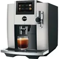 Produktbild: JURA Kaffeevollautomat 15483 S8 (EB), Platin, 27 Spezialitäten, Touch, Sweet Foam & Sirupaufsatz silberfarben