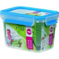 Produktbild: EMSA Clip & Close Aufbewahrungs-Dose rechteckig, 1,1 Liter, transparent/blau