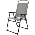 Produktbild: Mojawo XL Aluminium Campingstuhl Faltstuhl Stoff Oxfort Grau meliert Klappstuhl Anglerstuhl Regiestuhl Angelstuhl Metall 60X56X91 cm