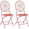 Produktbild: Beliani Gartenstuhl, Rot, Metall, 40x94x47 cm, Gartenmöbel, Gartenstühle, Gartenklappstühle