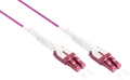 Produktbild: GC LW-U805LC4 - Patchkabel LWL Duplex OM4 50/125µ LC/LC, 5 m, violett