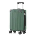 Produktbild: yonsly Trolley Reisekoffer, Rollkoffer Handgepäck, Kabinenkoffer Hartschalenreisekoffer Travel Suitcase mit 4 Rollen 360°, Zahlenschloss, Weicher Gummigriff (M, Dunkelgrün)