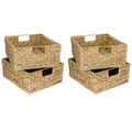 Produktbild: Aufbewahrungskorb, Korb geflochten aus Wasserhyazinthe Seegras | 4er Set | pa...