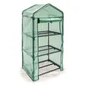Produktbild: Foliengewächshaus Treibhaus für Balkon Anzuchthaus mit Regalen leicht grün