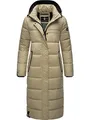 Produktbild: Navahoo Damen Wintermantel warmer Steppmantel lang mit abnehmbarer Kapuze Isalie Pebble Grey Gr. XXL