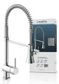 Produktbild: SCHÜTTE Küchenarmatur CORNWALL, Wasserhahn Küche ausziehbar, 360° schwenkbare Mischbatterie Küche, Chrom