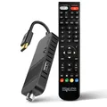 Produktbild: Hd-line Digitaler Terrestrischer DVB-T2 2024 Full HD 1080P Decoder, Bluetooth-Fernbedienung, versteckt hinter dem Fernseher, digitales Display, H265 HEVC Main 10 Bit, Fernbedienung 2in1 HDMI/AV, USB