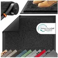 Produktbild: KESSER Fußmatte Schmutzfangmatte rutschfest für Innen- & Außenbereich, Höhe: 7 mm, Teppich für Wohnungseingang, Büro & Vorzimmer schwarz 90 cm x 60 cm x 7 mm