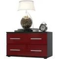 Produktbild: Vladon Nachttisch, Bordeaux, Holzwerkstoff, 60x35x35 cm, Schlafzimmer, Nachttische