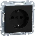 Produktbild: Merten MEG2300-0403 SCHUKO-Steckdose, System M, erhöhter Berührungsschutz, Steckklemmen, schwarz matt
