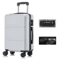 Produktbild: Premium Reisekoffer TSA-Schloss,YKK-Reißverschluss Hartschalen-Koffer Trolley Kabinenkoffer Rollkoffer Suitcase Handgepäck 4 Rollen (Silber, XL)