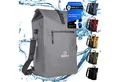 Produktbild: Bronea Fahrradtasche 3-in-1 Wasserdicht - 28L - GREY- Kombi Rucksack & Umhängetasche (Schnellmontage an Gepäckträger, Integrierte Laptoptasche), PVC-frei - Reflektierende Elemente - Gepolsterte Rückwand