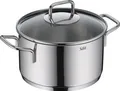 Produktbild: Silit Extra Cook, Kochtopf 20 cm mit Glasdeckel, Innenskalierung, breiter Schüttrand, hochwertiger spülmaschinenfester Crominox-Edelstahl, Bratentopf groß, optimale Wärmeverteilung, Induktion