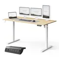 Produktbild: SENSE7 Nojo Light Elektrischer Schreibtisch Schwarzkiefer 140x70cm, 70kg – Großer moderner Schreibtisch mit Charakter