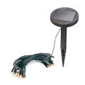 Produktbild: Esotec Solar Lichterkette Glühwürmchen, 24 LEDs warmweiß, Gesamtlänge 4,5m, Leuchtlänge 2,5m, Zuleitung 2m, Akku, Solarmodul, Erdspieß, Gartenlichterkette, Terrasse, Balkon, außen, winterfest, 102166