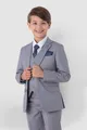 Produktbild: SANDER STELLAN Kinderanzug Jungen Anzug Kommunionanzug in Hellgrau, 6-teilig festlich, elegant