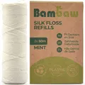 Produktbild: Bambaw Zahnseide Biologische, abbaubare Gewachszahnseide 2x50m lang | Nachhaltig | Dental Floss
