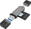 Produktbild: SABRENT Kartenleser USB-C 3.2 Gen1 für SD & MicroSD Karten 5Gbps High Speed