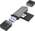 Produktbild: SABRENT Kartenleser Adapter USB C 3.2 Gen1 SD Micro SD TF MMC OTG 5Gbps PC Mac