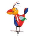 Produktbild: CIM Gartenstecker - Wild Bird Orange - Vogelmaße: 17,5cm x 8cm - Gesamthöhe: 100cm - Moderne Haus und Gartendekoration - Beetstecker - Gartenstab