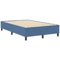 Produktbild: vidaXL Bett Plattformbettgestell Blau 120 x 190 cm Stoff (1-tlg) blau 120 cm x 193 cm x 35 cm