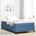 Produktbild: Boxspringbett Blau Kleines Doppelbett Cord-Stoff