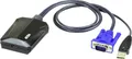 Produktbild: ATEN KVM Adapter [1x VGA-Stecker, USB 2.0 Stecker A - 1x USB 2.0 Buchse Mini-B] Schwarz