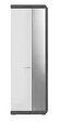 Produktbild: xonox.home - Garderobenschrank Scout 62x197x37 cm in Front weiß Hochglanz Korpus rauchsilber Nb - Schrank Flurschrank Dielenschrank Flurmöbel - modern, geräumig und funktional