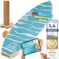Produktbild: Balance-Board Surfbrett Surf Balance Wackelbrett für Physiotherapie Surf-Training; Trainiert Gleichgewicht & Koordination mit gratis E-BOOK ((Light Waves)