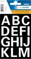 Produktbild: HERMA Buchstaben Aufkleber Weiß, 30 Stück, Schriftgröße 25 mm, selbstklebend, wasserfest, wetterfest, groß, Alphabet Sticker Klebebuchstaben A-Z aus Folie zum Aufkleben, transparent
